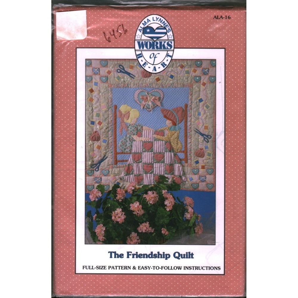 Alma Lynne Works of Heart The Friendship Quilt Pattern ALA-16 Vintage 1991 34x34